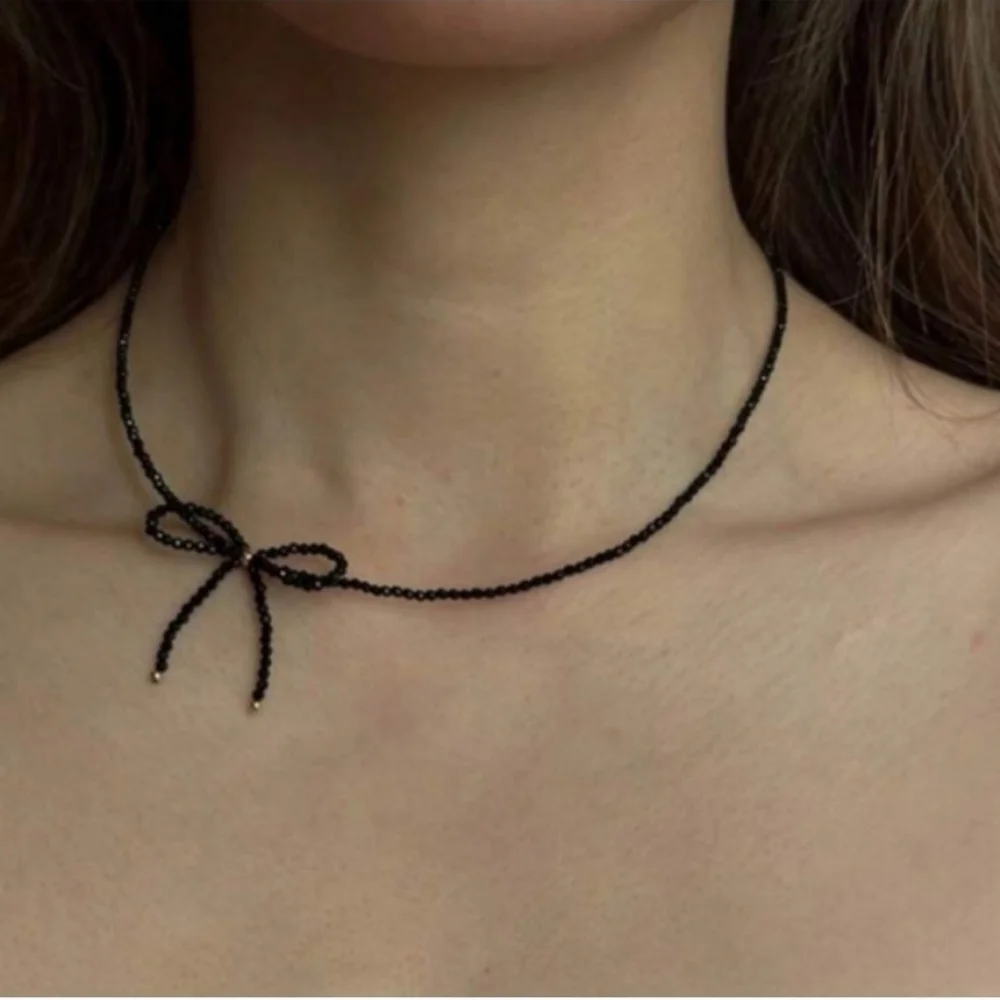 Free People Black Bow Choker Necklace - Picture 4 of 6